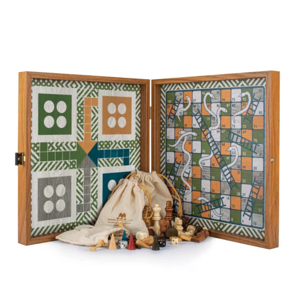 COFFRET jeux COMBO 4 EN 1 - CBLS34GRE - manopoulos - fait main - jeu de societe classique - haute-savoie - chablais - evian - thonon - suisse - geneve - jeux reves et jouets - 1