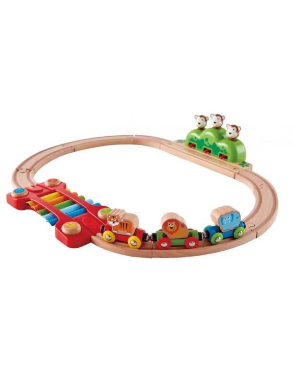 Chemin de fer musical de la jungle - Hape - jouets en bois - jouet d'eveil - jouets - enfant - jeux reves et jouets - thonon-les-bains - evian-les-bains - suisse - genève - 1
