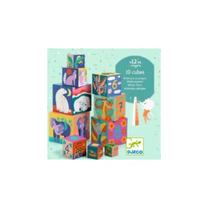 Cubes à empiler Animaux sauvages - Djeco - JOUET - fait en france - jeux reves et jouets - thonon - evian - haute-savoie - chablais - France - Suisse 1