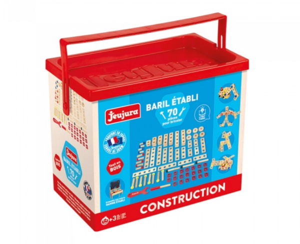 Jeujura 8595 baril établi 70 pièces jouets en bois jeux reves et jouets thonon les bains haute savoie chablais leman