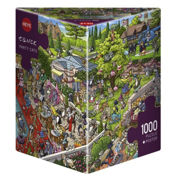 PUZZLE - 1000 pièces - tanck - party cats - Heye - jeu de societe - famille - ambiance - haute-savoie - chablais - evian - thonon - suisse - geneve - jeux reves et jouets (3