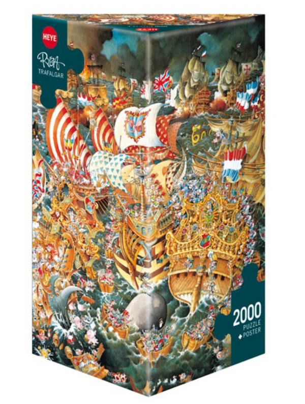 PUZZLE - Puzzle Triangulaire - la bataille de trafalgar - 2000 pièces -- Heye - jeu de societe - famille - ambiance - haute-savoie - chablais - evian - thonon - suisse - geneve - jeux reves et jouets (3