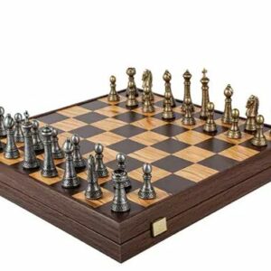 échiquier - fait main en Grèce - jeu d'échecs laiton et étain - 43x43 - jeu de société - jeu classique - jeux-reves-et-jouets- thonon-les-bains - évian-les-bains - chablais - haute-savoie - suisse - genève 1