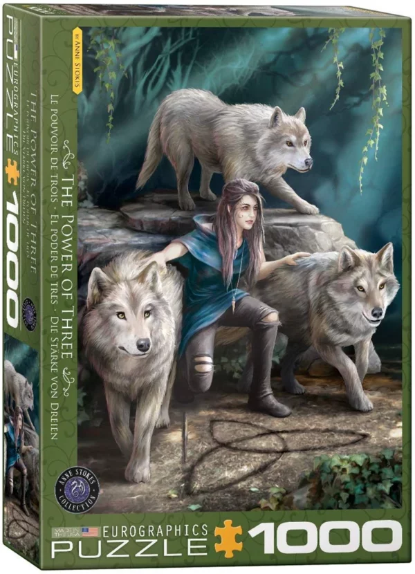 puzzle- 1000 pièces - eurographics- POUVOIR DES 3 LOUPS - ANNE STOCKES - jeux reves et jouets - thonon les bains - evian les bains - haute savoie - chablais - leman - suisse - 1