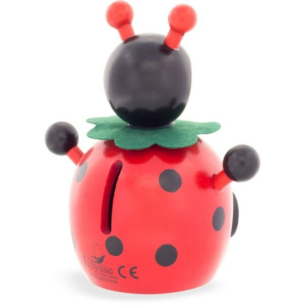 tirelire-coccinelle - cadeau de naissance - jouet en bois-2
