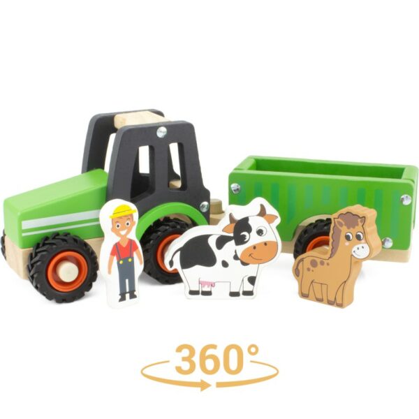 tracteur-et-remorque - jouet en bois - thonon - haute savoie - suisse - france 3
