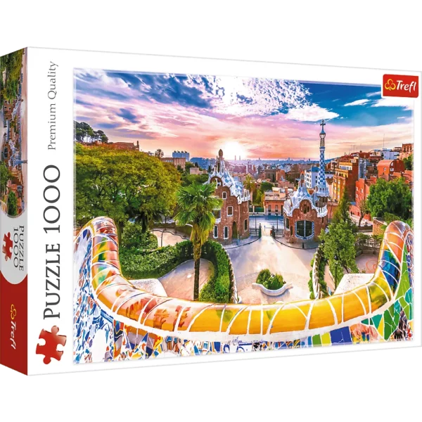 Puzzle 1000 pièces - Couché de soleil à Barcelone - Trefl