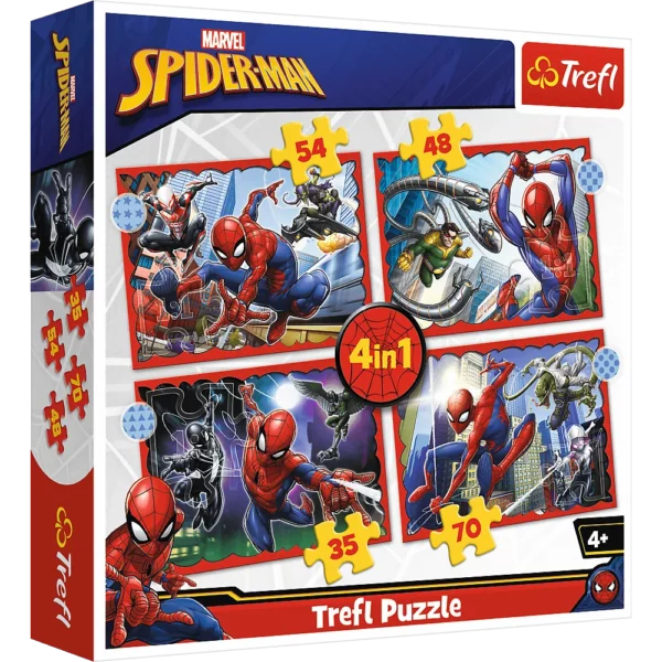 Puzzle 4 en 1 - Marvel - Spiderman - Trefl