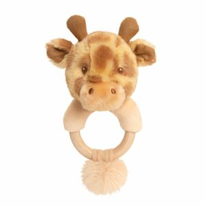Peluche doudou anneau bois girafe – KeelEco - 14cm