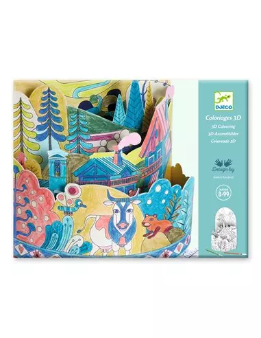 coloriage-diorama-montagne
