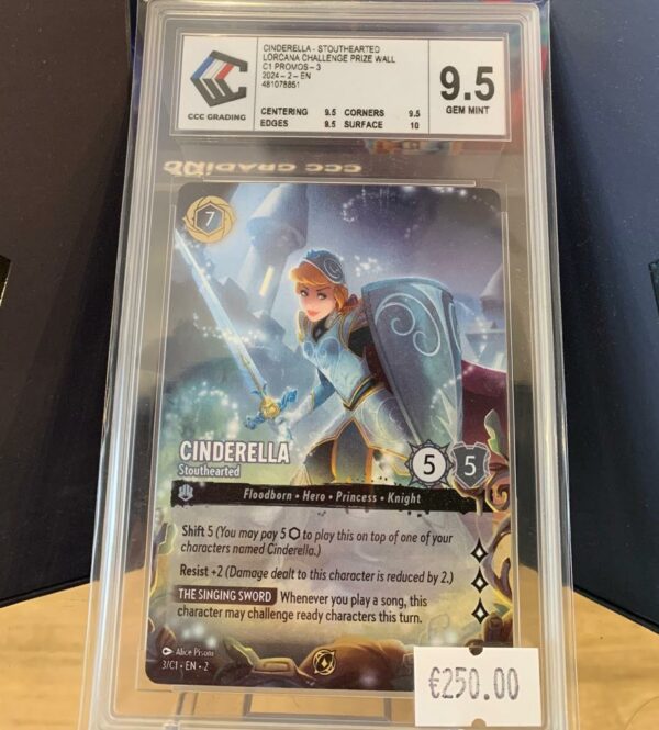 Cinderella - Stouthearted - -Disney-Lorcana-Chapitre-2-Enchantee-Carte-a-l-unite-Gradee-TCG-JCC--jeux-reves-et-jouets