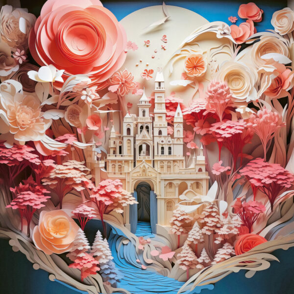 Puzzle-1000-pièces-Paper-like-white-castle–Heye-jeux-reves-et-jouets