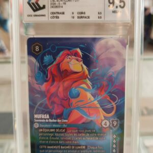 Mufasa-Souverain-du-rocher-des -lions-Disney-Lorcana-Chapitre-6-Enchantee-Carte-a-l-unite-Gradee-TCG-JCC--jeux-reves-et-jouets