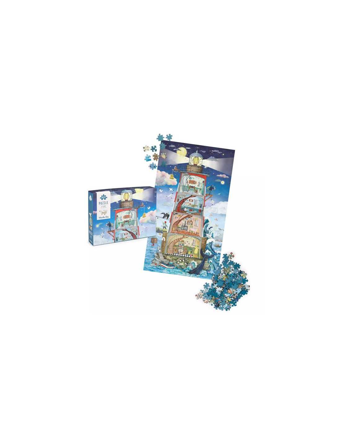 Puzzle Phare (500 pièces) - Le jardin du moulin - Moulin Roty