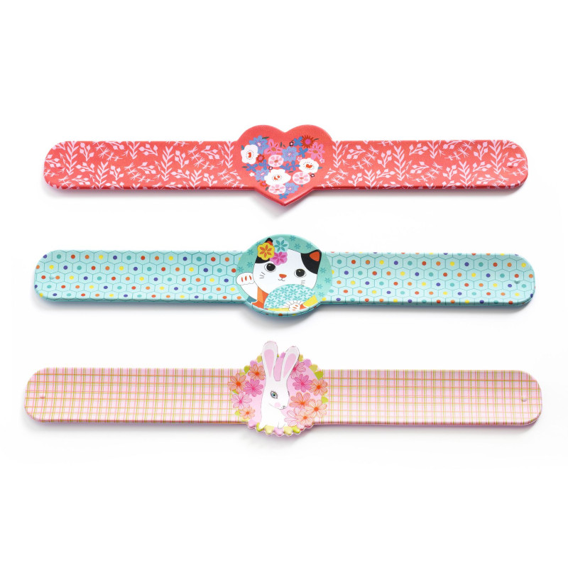 Bracelets enrouleur Coeur, Chat, lapin - Djeco