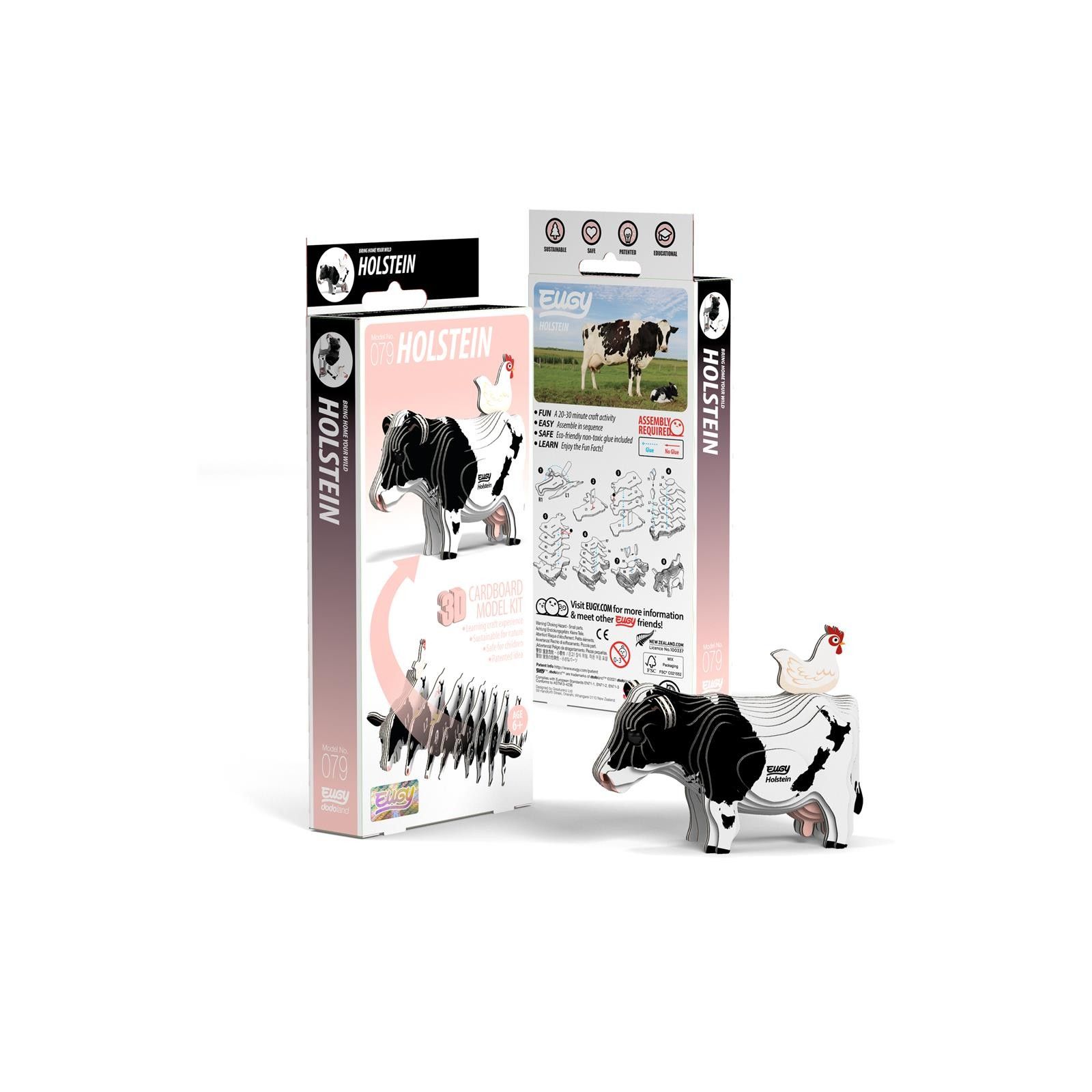 Eugy 3D Modèle: ANIMAL DE FERME / HOLSTEIN