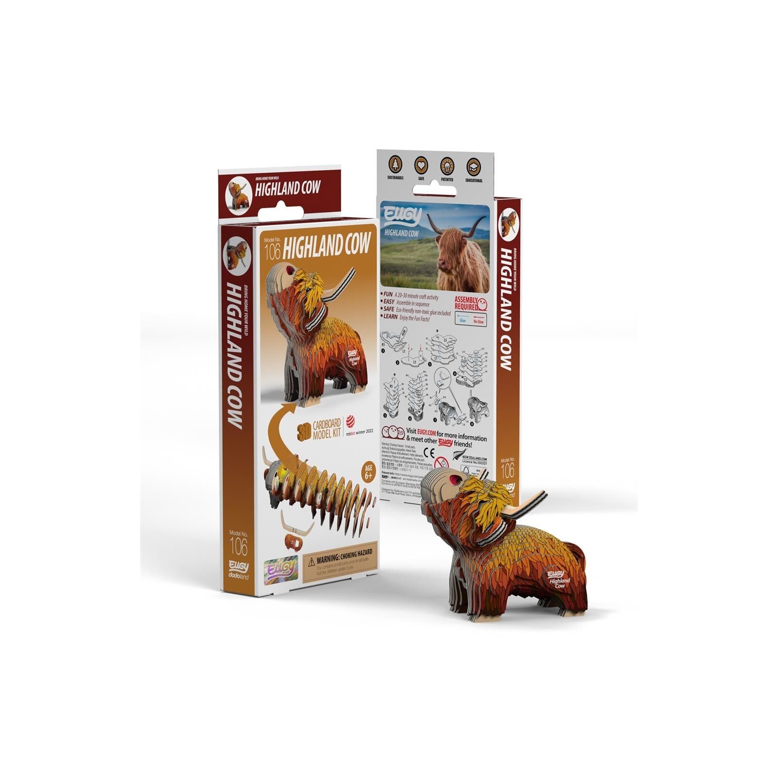 Eugy 3D Modèle: ANIMAL DE FERME / VACHE DES HAUTES LANDES