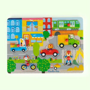 Puzzle sonore ville en bois - Les Popipop - Moulin Roty