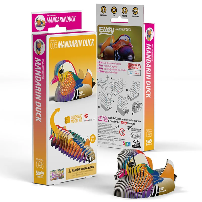 Eugy 3D Modèle: OISEAU / Canard Mandarin