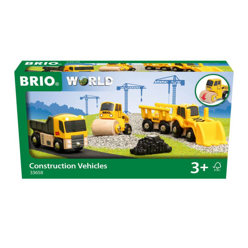 Coffret de 3 engins de chantier - BRIO