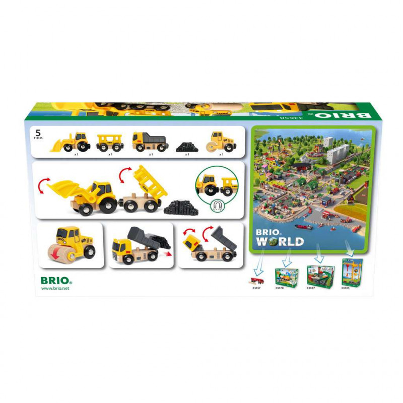 Coffret de 3 engins de chantier - BRIO