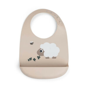 bavoir silicone - sheepy - sable- Done by Deer