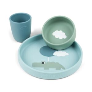Silicone dinner set Happy clouds Blue - Done by Deer