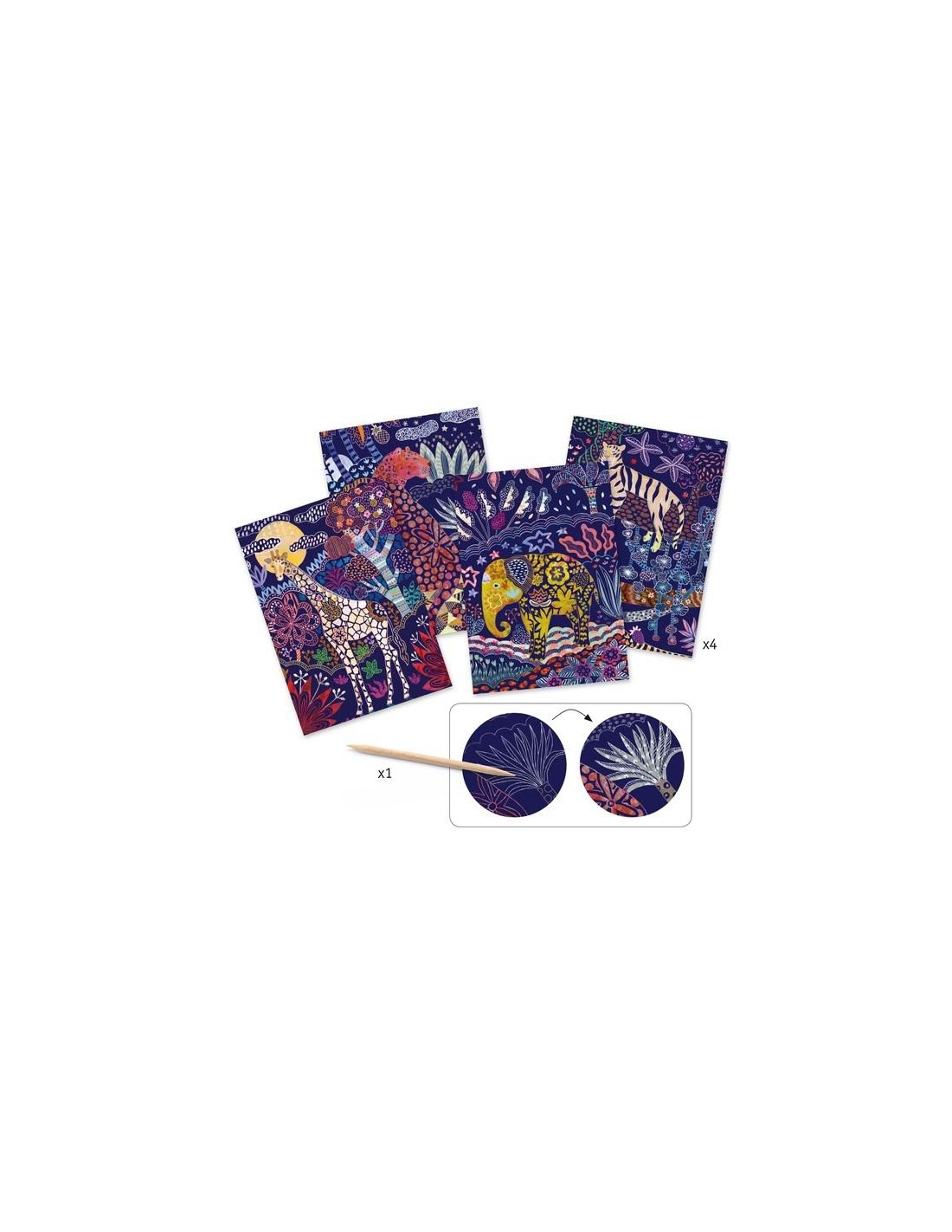 cartes a gratter nature luxuriante