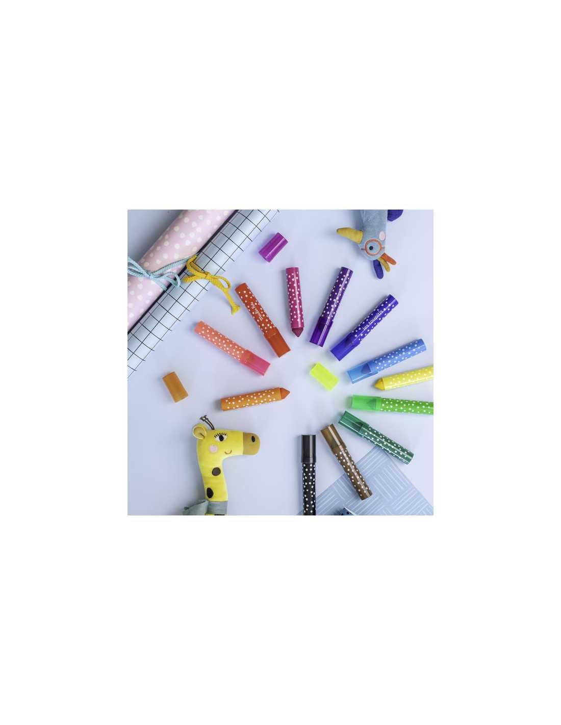 12 gros feutres pointes coniques - Les Toupitis - Moulin Roty