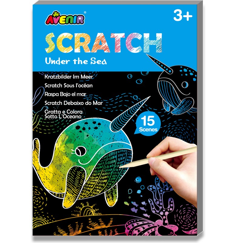 Mini livre au fond de la mer à gratter