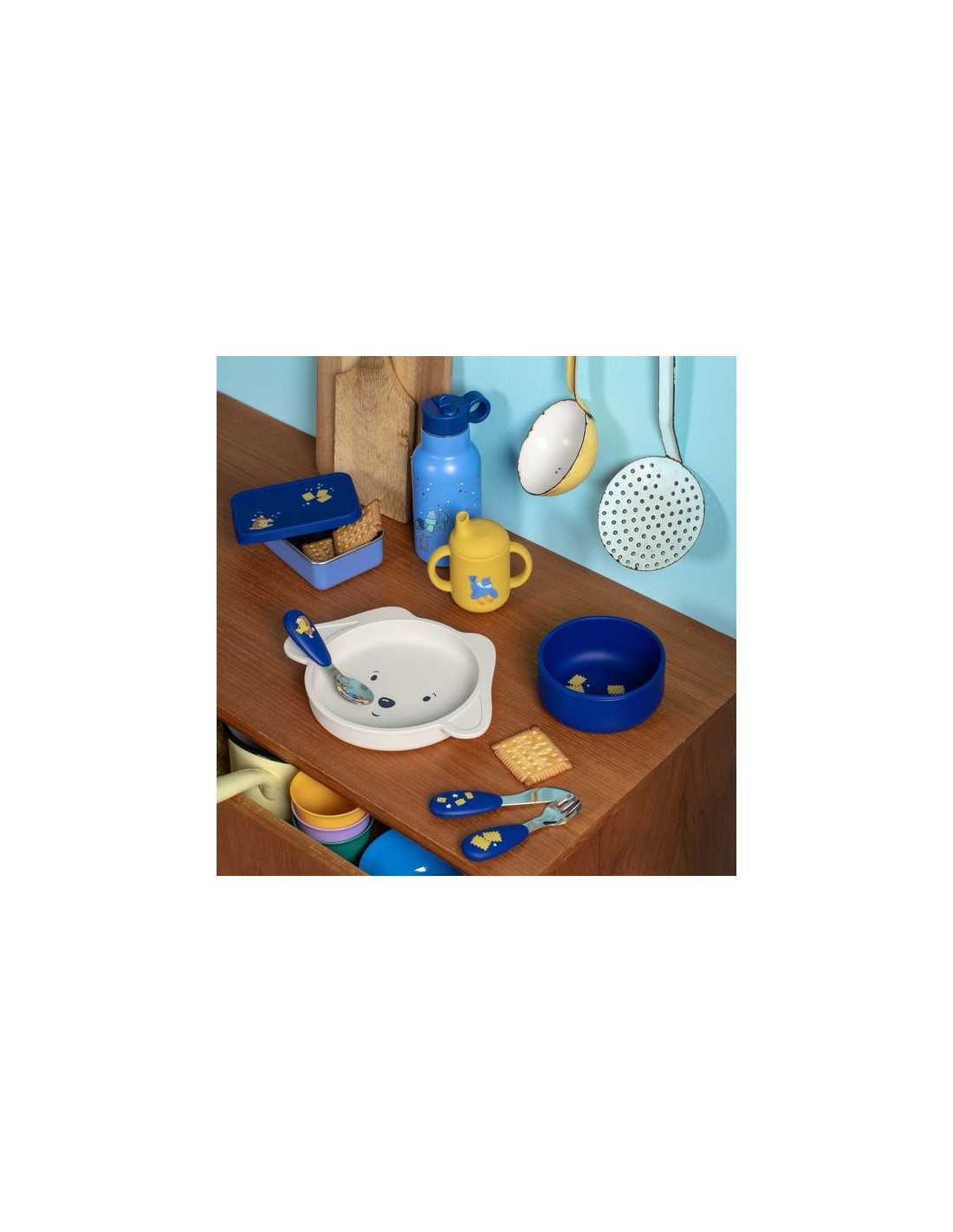 Set couverts silicone - Puce & Pilou - Moulin Roty