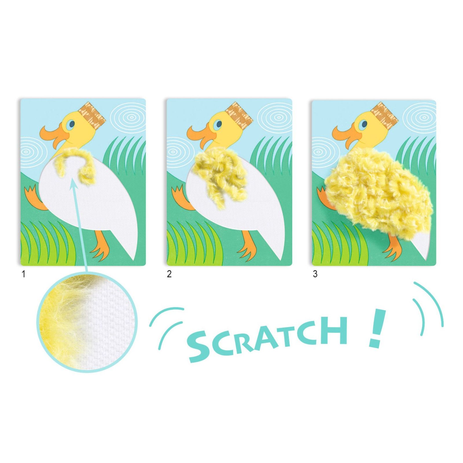 LAINE & SCRATCH - AVEC UN CHAPEAU - Djeco