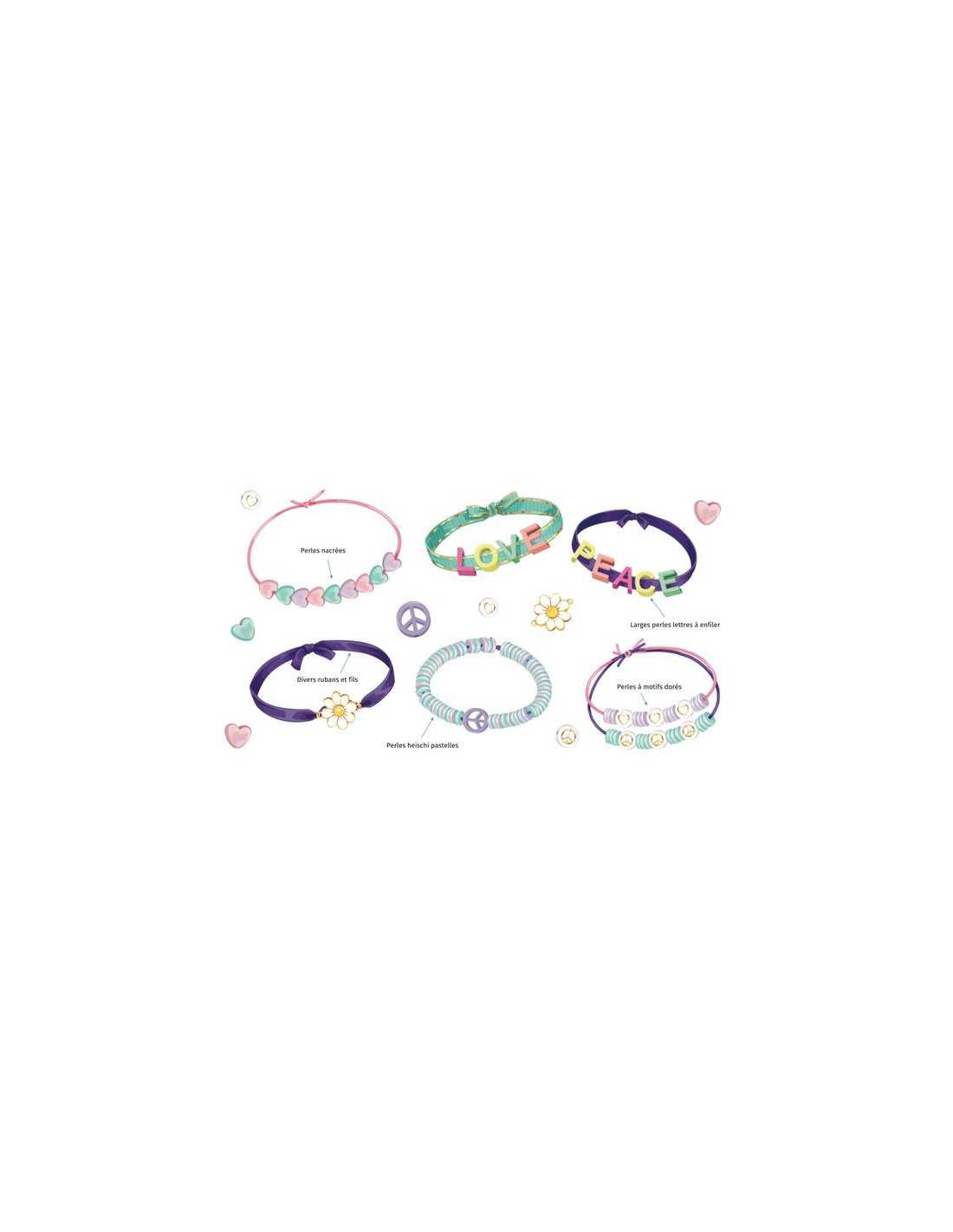 Mes bracelets peace & love - Auzou