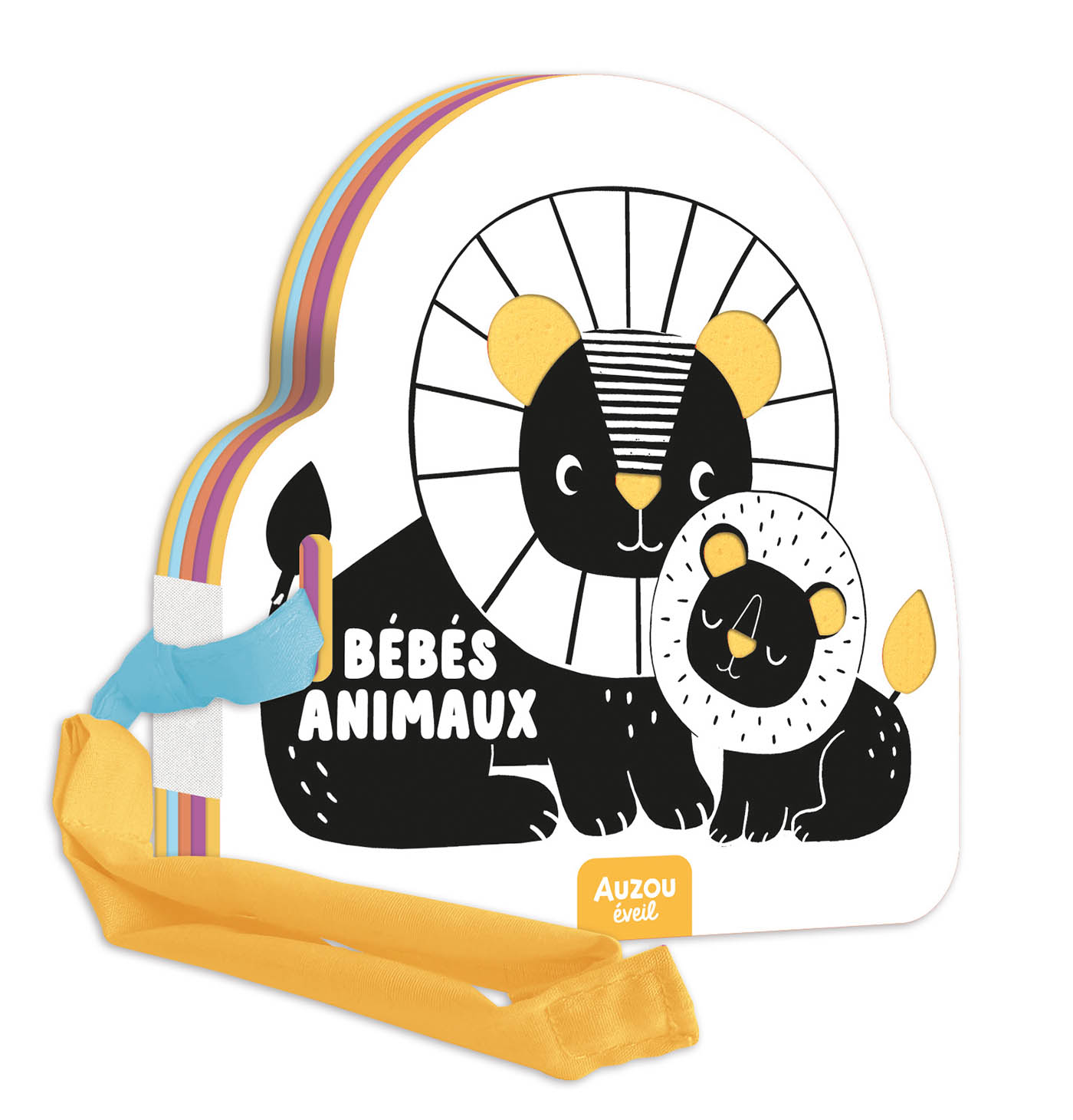 Mon livre poussette noir et blanc - Bébés Animaux - Auzou