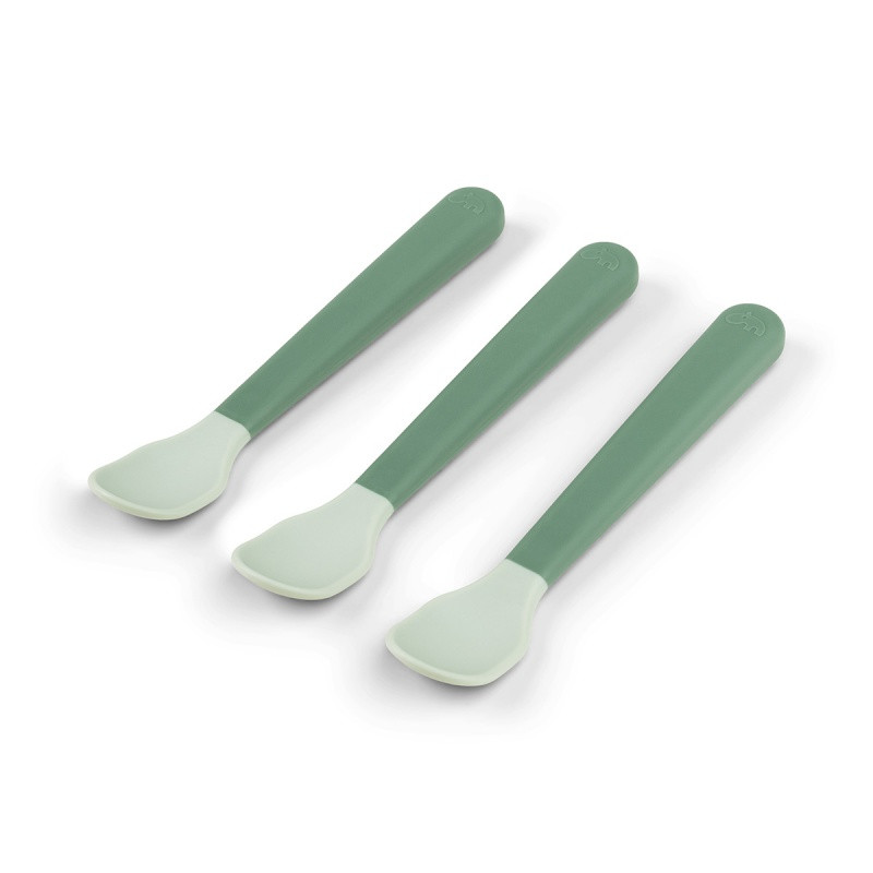 foodie cuillère bébé easy-grip lot de 3 - vert - Done by Deer