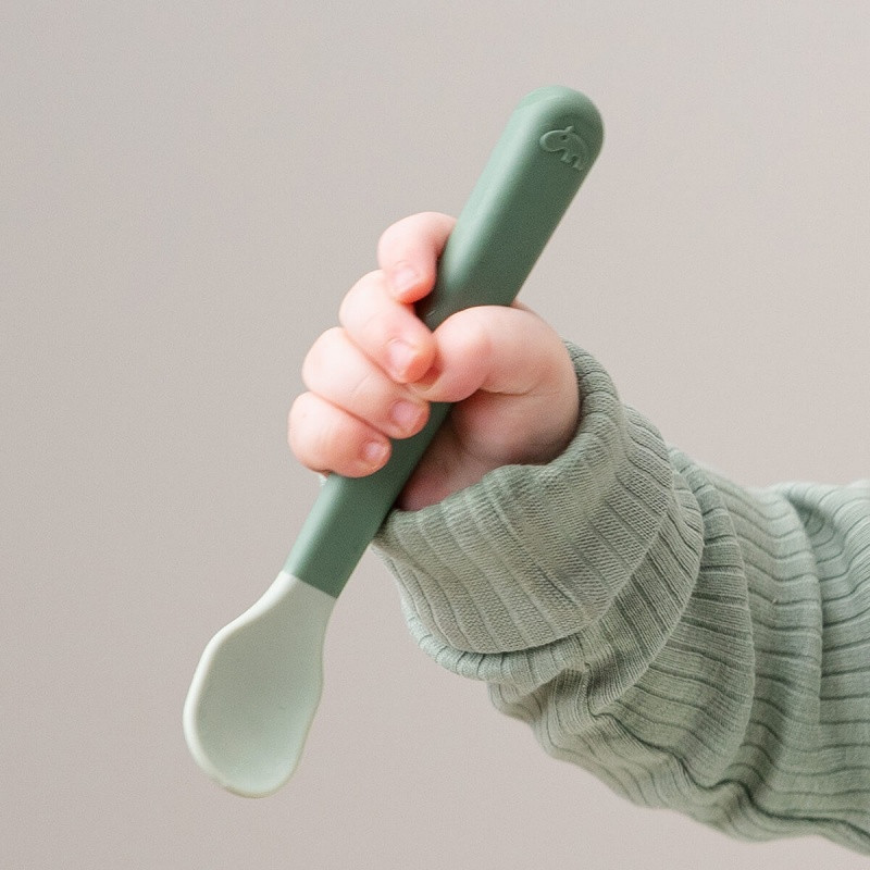 foodie cuillère bébé easy-grip lot de 3 - vert - Done by Deer