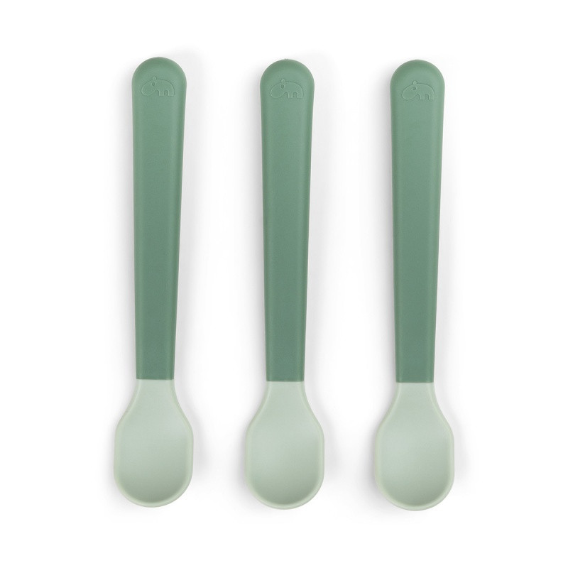 foodie cuillère bébé easy-grip lot de 3 - vert - Done by Deer