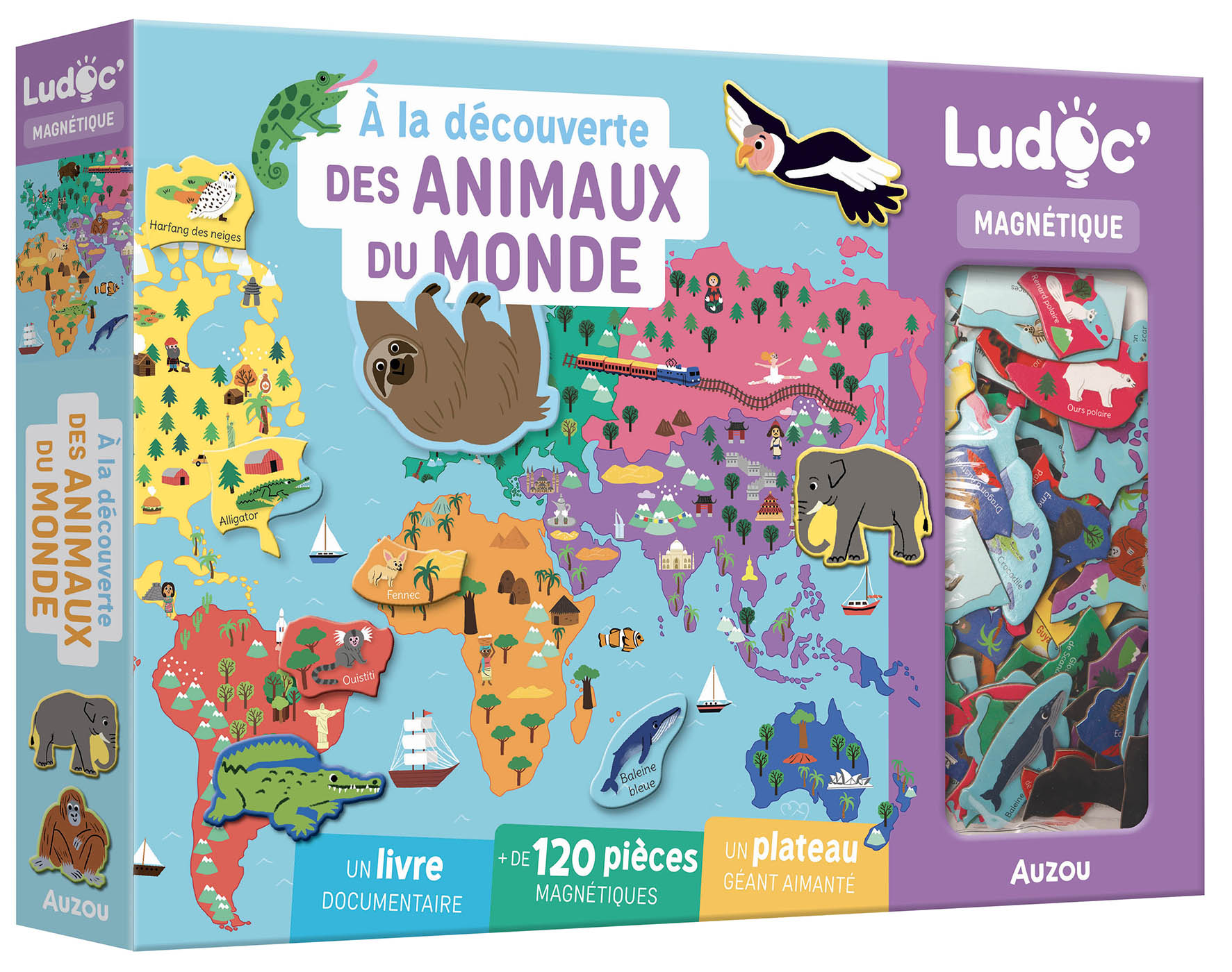 Coffret d'activités - à la découverte des animaux du monde - Auzou
