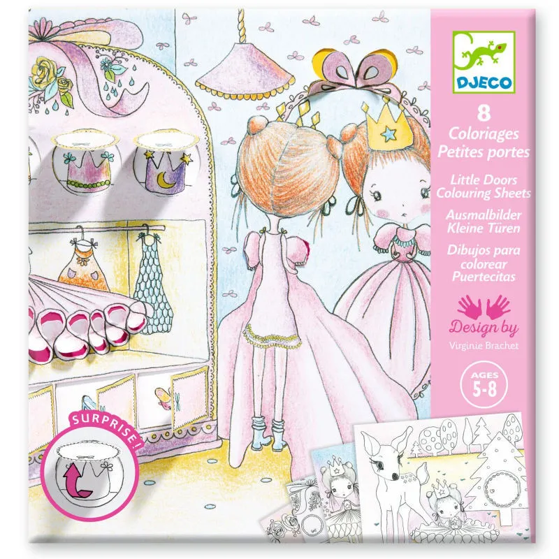 COLORIAGE SURPRISE PORTES - Les petites portes de Pupi - Djeco