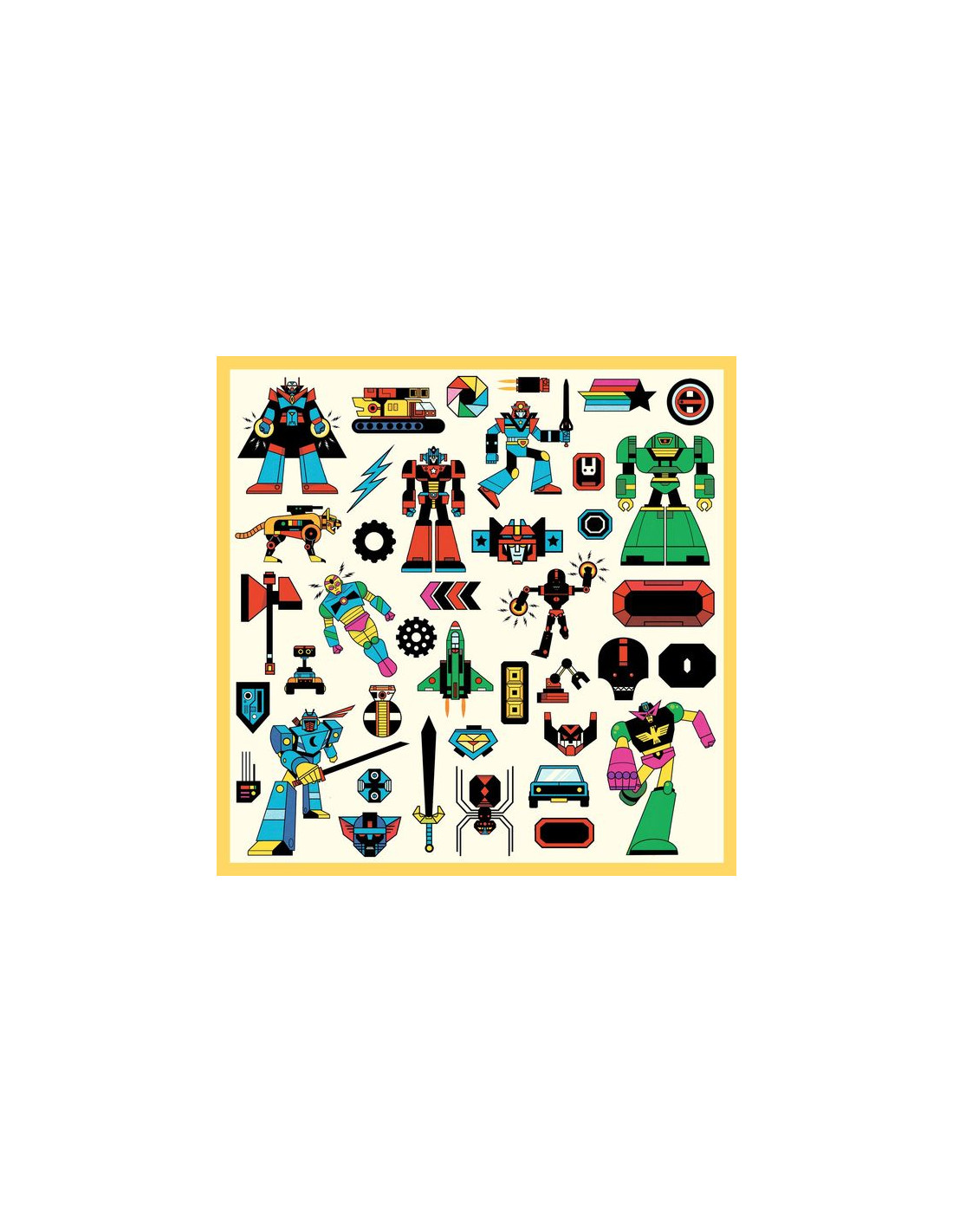 Stickers métallisés robots - Djeco
