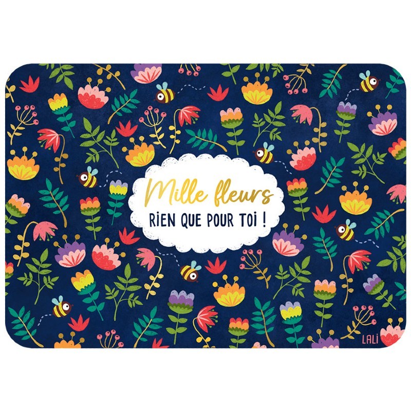 CARTE POSTALE MILLE FLEURS POUR TOI + ENVELOPPE
