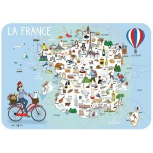 CARTE POSTALE LA FRANCE + ENVELOPPE