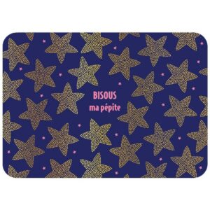 CARTE POSTALE BISOUS MA PEPITE + ENVELOPPE