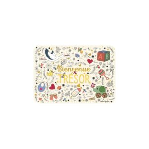 CARTE POSTALE BIENCENUE TRESOR + ENVELOPPE