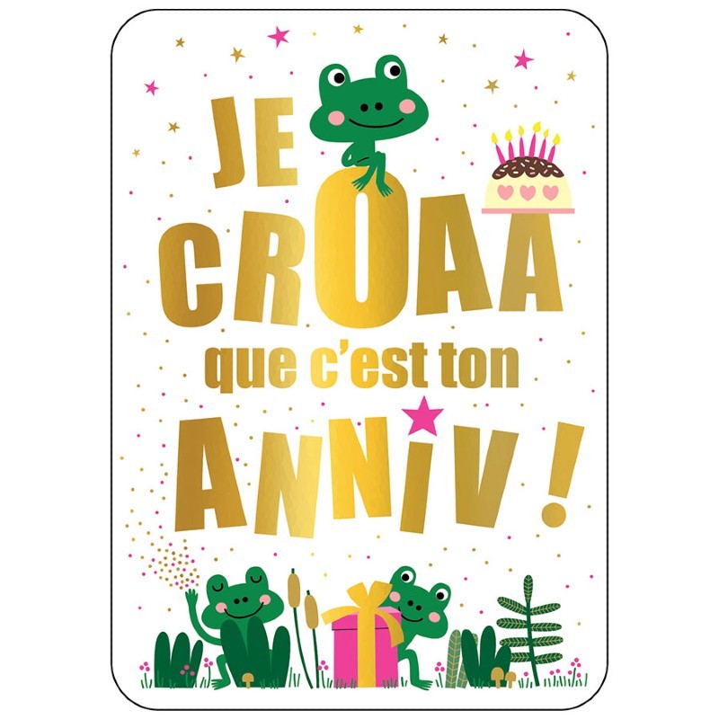 CARTE POSTALE JOYEUX ANNIVERSAIRE + ENVELOPPE