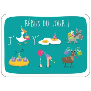 CARTE POSTALE RÉBUS + ENVELOPPE