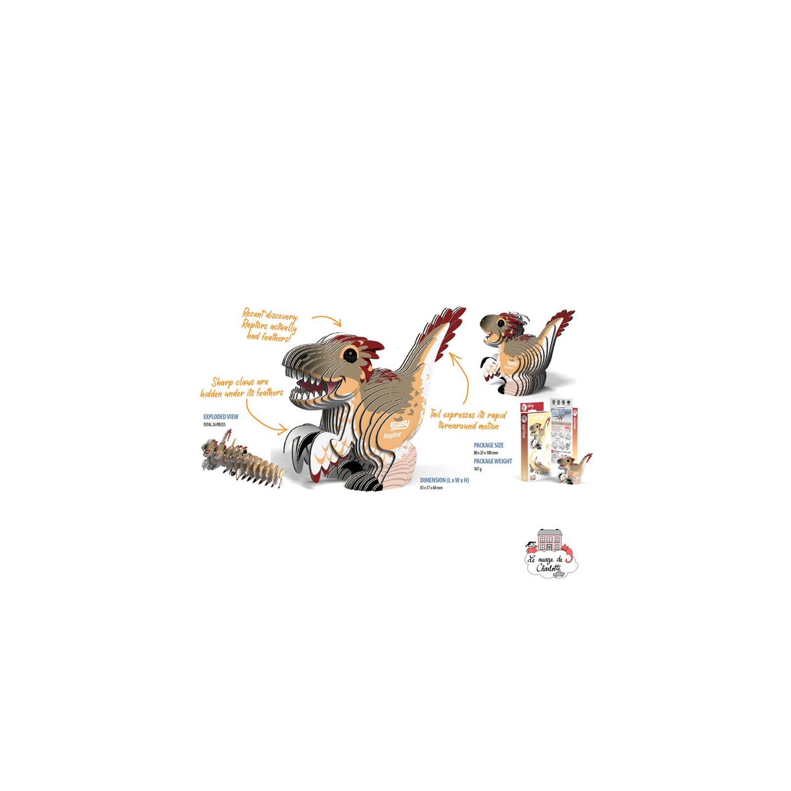 Eugy 3D Modèle: PRÉHISTOIRE / RAPTOR