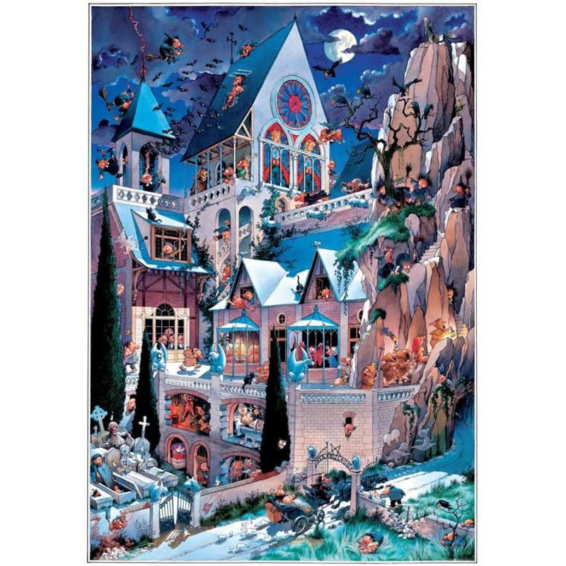 PUZZLE 2000p TRIANGULAR - CASTLE OF HORROR - HEYE