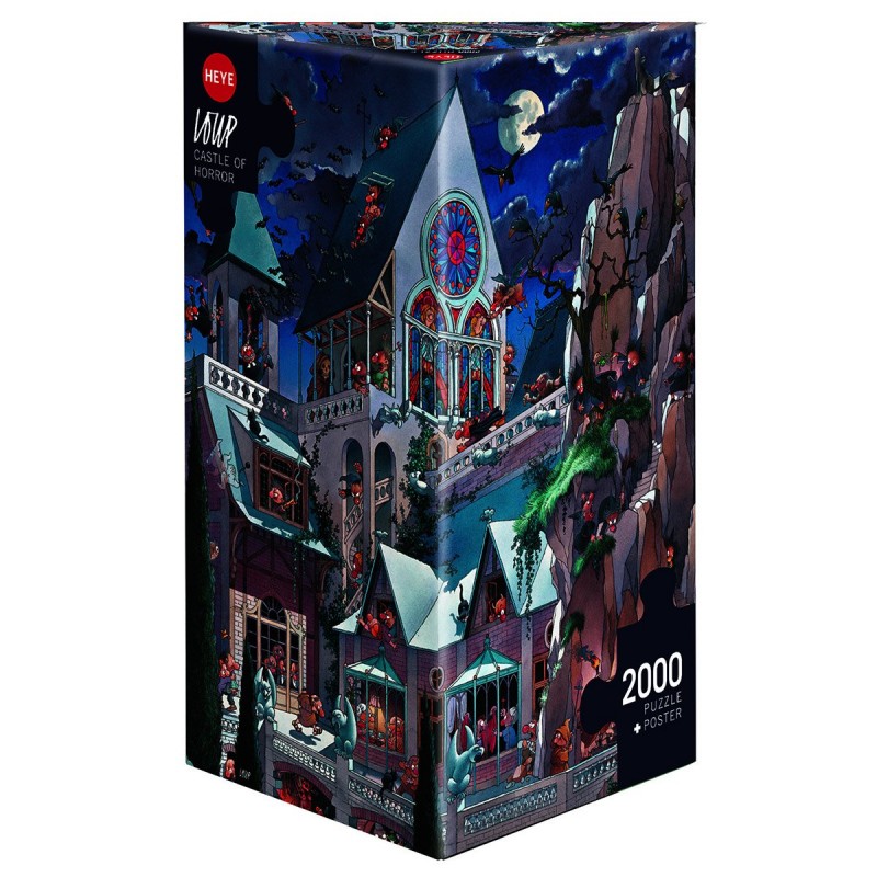 PUZZLE 2000p TRIANGULAR - CASTLE OF HORROR - HEYE