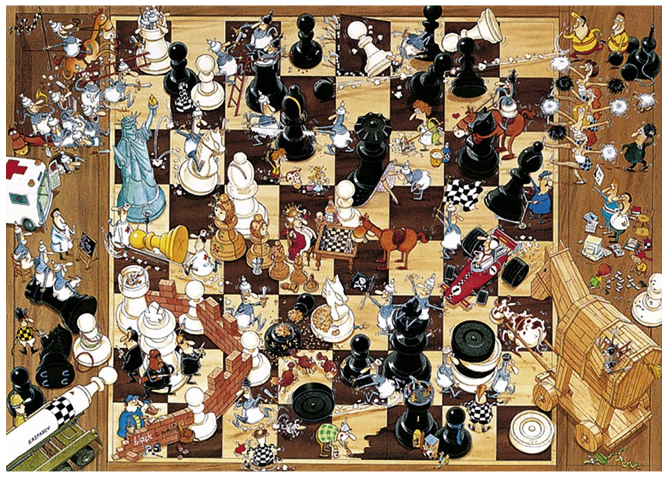 puzzle 1000 - black or white humo - Heye